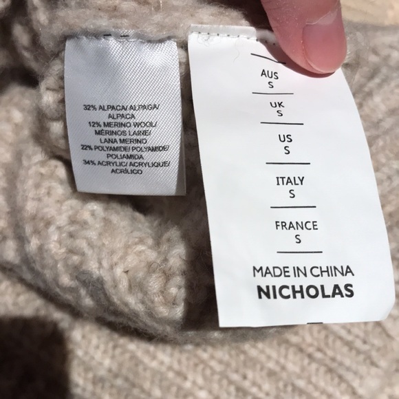 NICHOLAS Chunky Knit Alpaca Sweater Cardigan - Picture 13 of 14